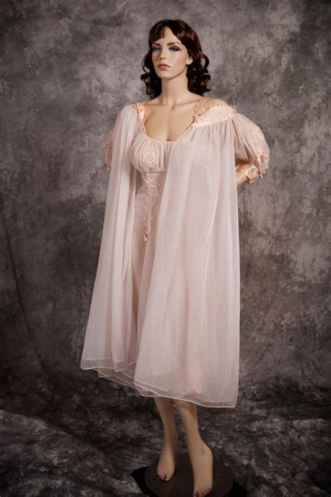 vintage peignoir sets for women